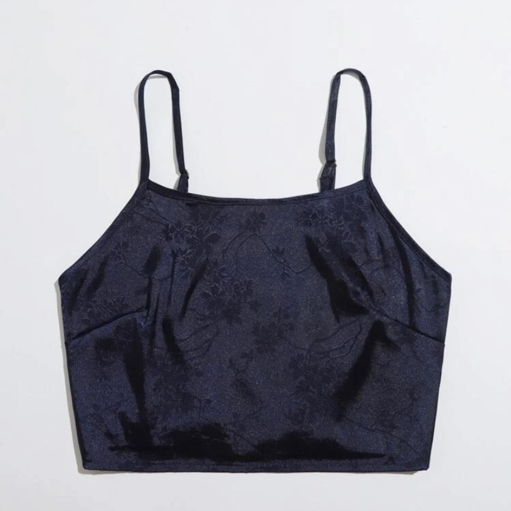 Floral shirred cami top